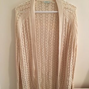 Urban outfitters cream knit cardigan